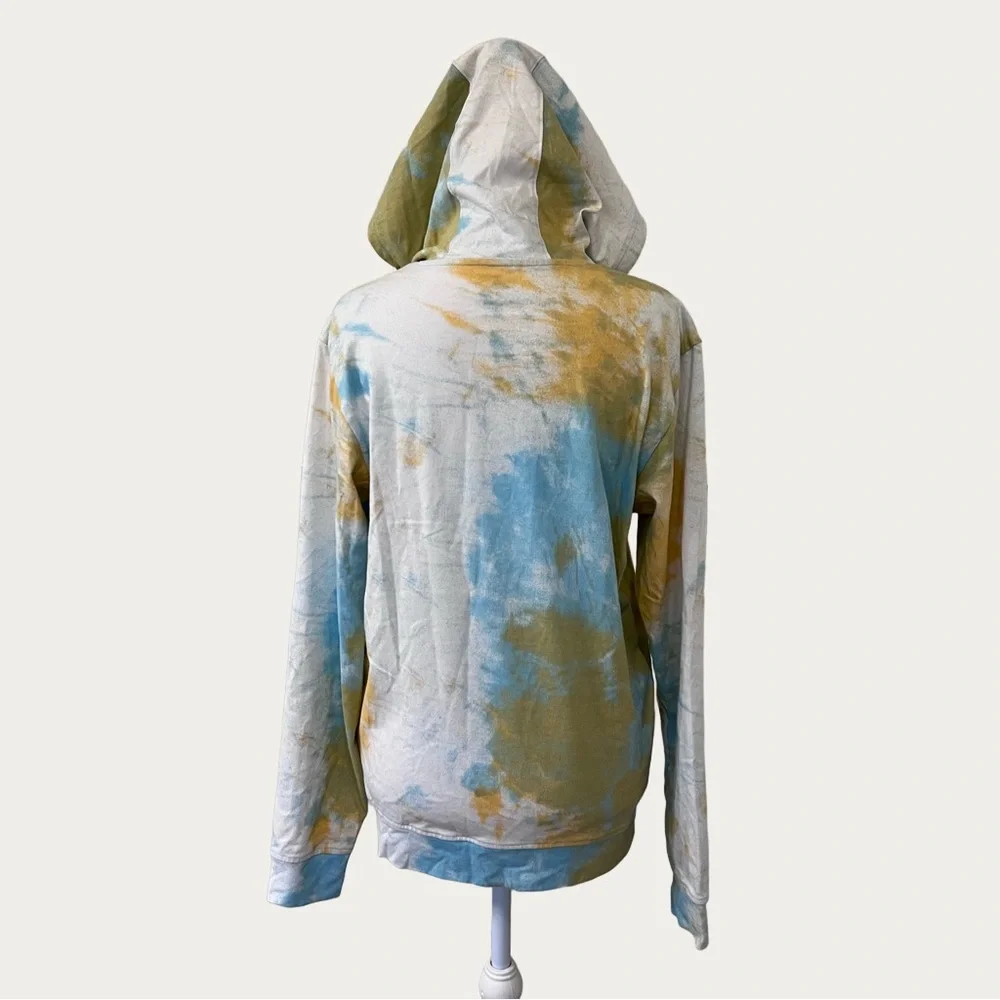 Adidas Men's Tie-Dye‎ Hoodie in Blue and Orange Small